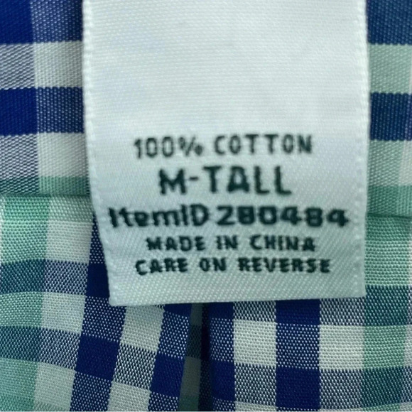 LL Bean Shirt Button Down Short Sleeve Mens Size M tall 3351 - Picture 3 of 7